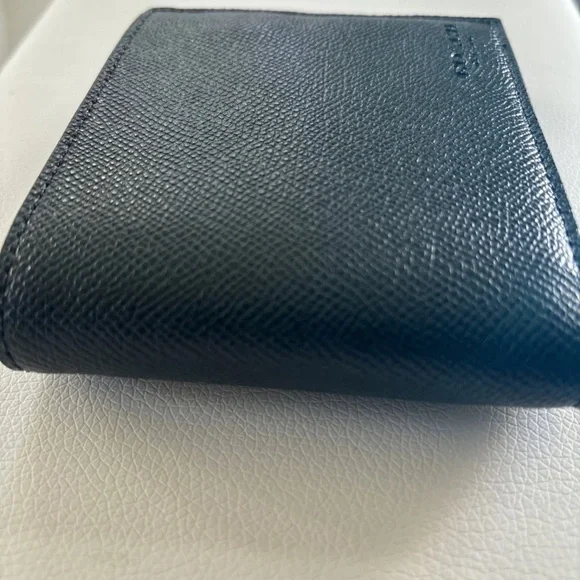 NWT Coach Men’s Calf Leather Bifold with Mini ID Wallet F64118 Black - Picture 6 of 9